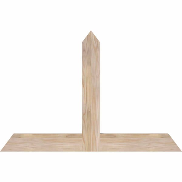 Ekena Millwork Portland Smooth Timber Gable Bracket, Douglas Fir, 36"W x 24"H x 1 1/2"D x 3 1/2"F, 16/12 Pitch GBW036X24X0204POR00SDF - main